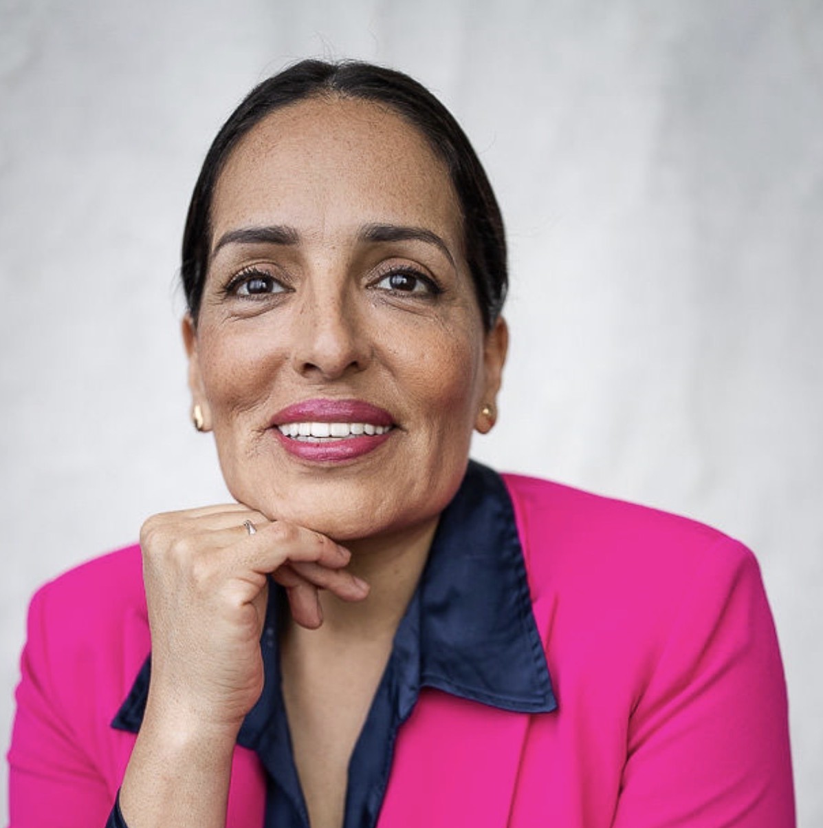 Portrait of Alma Blue, smiling